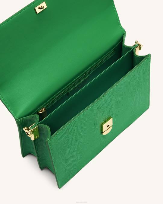 co JW PEI bandolera mini con solapa lagarto verde hierba bandolera H2LF24
