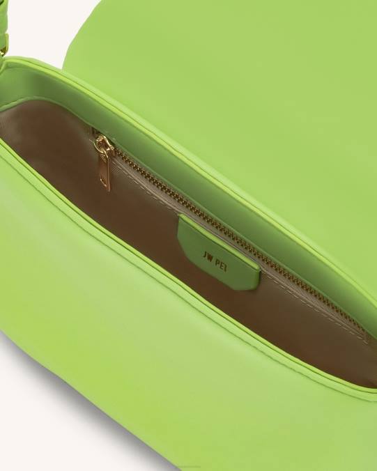 co JW PEI bolsa crossbody con solapa Debby verde lima bandolera H2LF20
