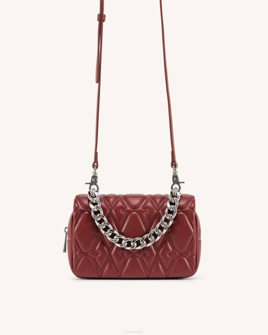 co JW PEI bolsa crossbody nora vino rojo bandolera H2LF44
