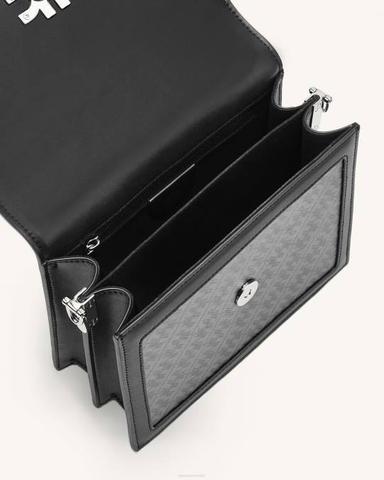 co JW PEI fei mini bandolera con solapa hierro negro bandolera H2LF36