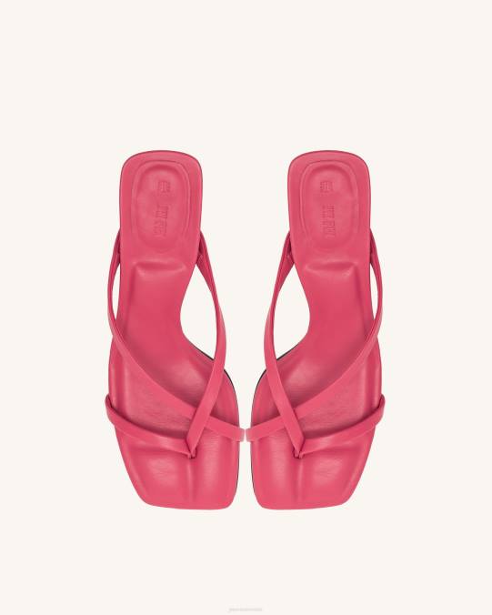 co JW PEI mule maeve con tiras Rosa roja mula H2LF280