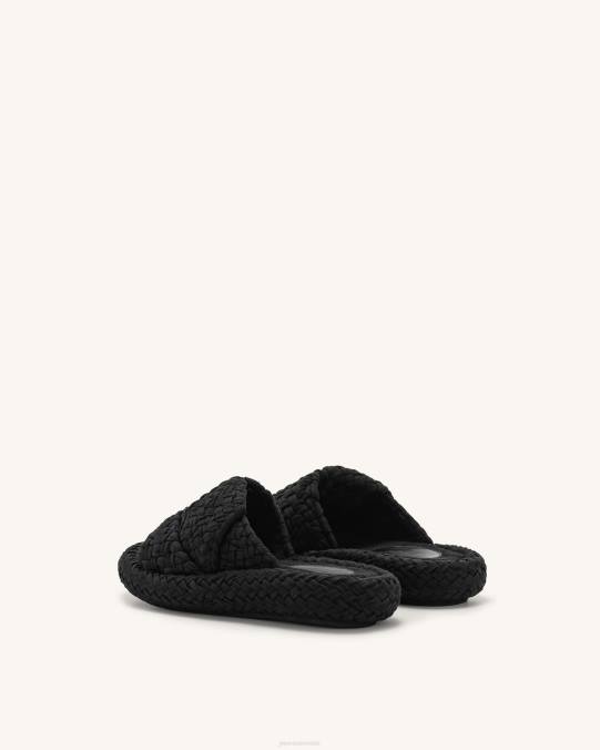 co JW PEI sandalia con plataforma tejida lilah negro sandalia H2LF341