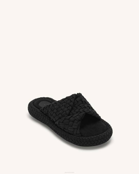 co JW PEI sandalia con plataforma tejida lilah negro sandalia H2LF341