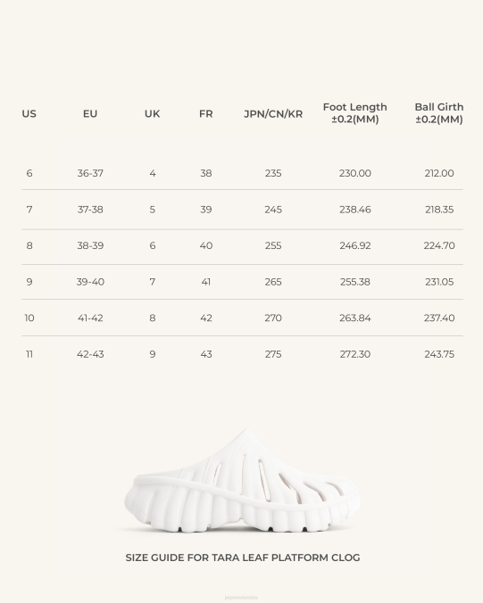 co JW PEI zueco plataforma hoja de tara blanco sandalia H2LF325