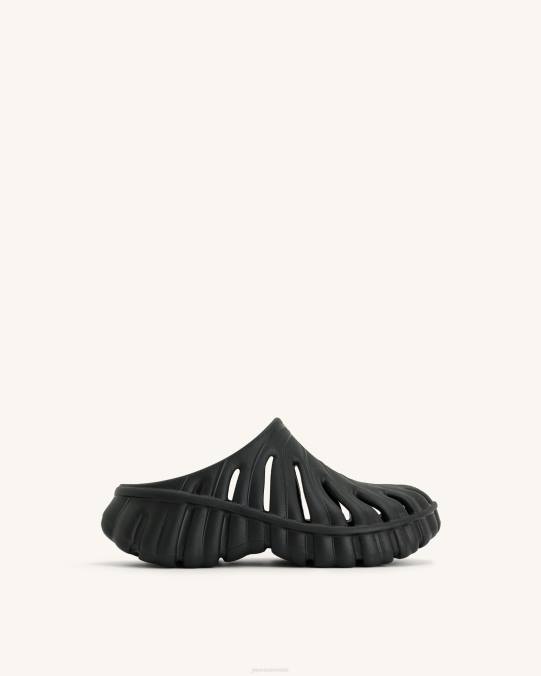 co JW PEI zueco plataforma hoja de tara negro sandalia H2LF311