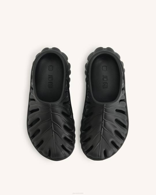 co JW PEI zueco plataforma hoja de tara negro sandalia H2LF311